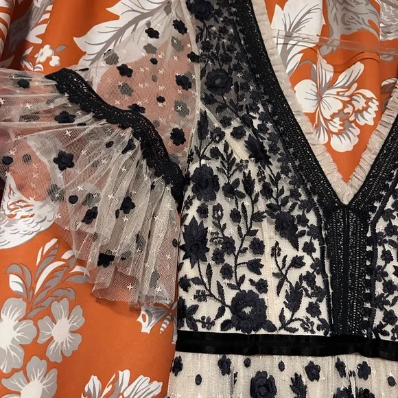 Needle & Thread Black and Cream Floral Maxi Dress - Picture 5 of 12